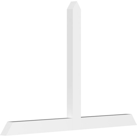 Ekena Millwork Portland Architectural Grade PVC Gable Bracket, 96"W x 64"H x 4"D x 6"F, 16/12 Pitch GBP096X64X0406POR00